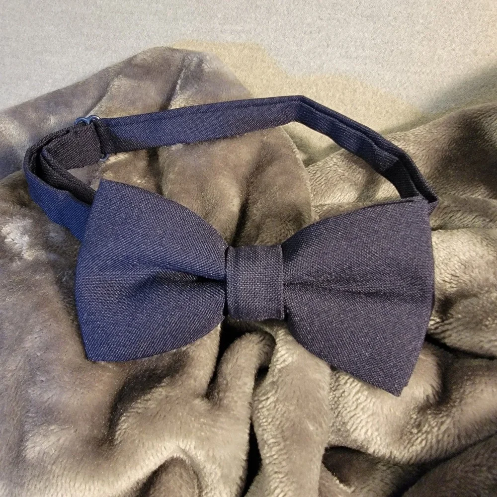 Perry Ellis Belt & Bow Tie Set Mens 32 Black Brown Excellent Reversible Rotating